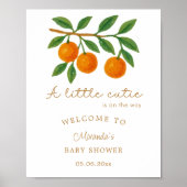 Kleine Süsse Clementine Baby Dusche Empfang Poster (Vorne)