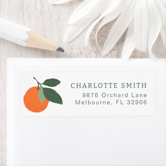 Kleine Süsse Clementine Baby Dusche Gefallen-Label (Insitu)