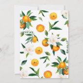 Kleine Süsse Clementine Baby Duwer Gender Neutral Einladung (Rückseite)