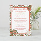 Kleine Süsse Clementine Babydusche nach Entfernung Einladung (Stehend Vorderseite)