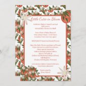 Kleine Süsse Clementine Babydusche nach Entfernung Einladung (Vorne/Hinten)