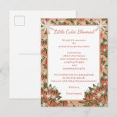 Kleine Süsse Clementine| Citrus Theme Ankündigungspostkarte (Vorne/Hinten)