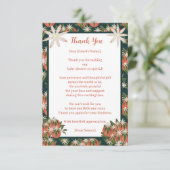 Kleine Süsse Clementine| Citrus Theme Baby Dusche Dankeskarte (Stehend Vorderseite)