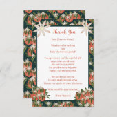 Kleine Süsse Clementine| Citrus Theme Baby Dusche Dankeskarte (Vorne/Hinten)