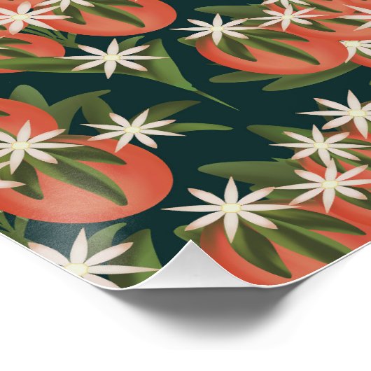 Kleine Süsse Clementine| Citrus Theme Baby Dusche Poster (Ecke)