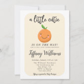 Kleine Süsse Clementine Gender Neutral Baby Dusche Einladung (Vorderseite)