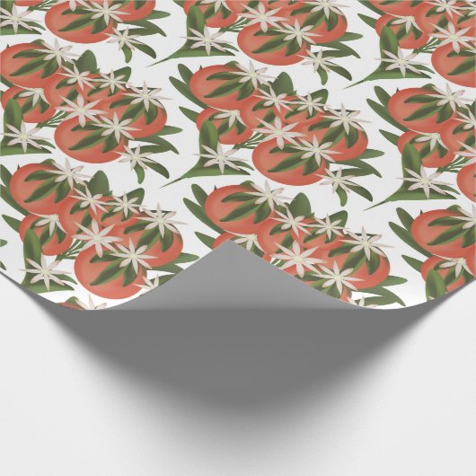 Kleine Süsse Clementine Neutral Baby Dusche Geschenkpapier (Ecke)