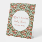 Kleine Süsse Clementine Sage | Citrus Baby Shower Sockelschild (Vorderseite)