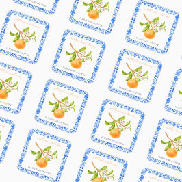 Kleine Süsse | Clementines & Tiles Baby Dusche Quadratischer Aufkleber
