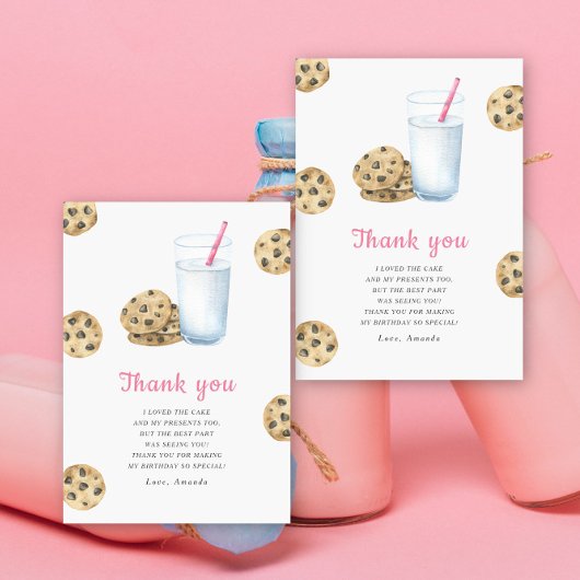 Kleine süße Cookie Mädchen Geburtstagsfeier Danke