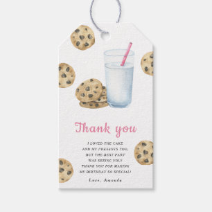 Kleine süße Cookie Mädchen Geburtstagsfeier Danke Geschenkanhänger