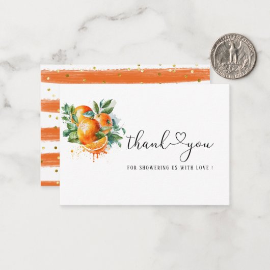 Kleine Süsse danke Mitteilungskarte (Vorderseite/Rückseite Beispiel)