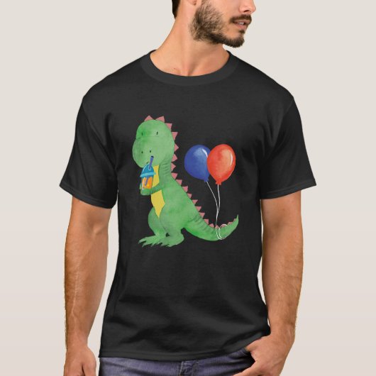 Kleine süße Dinosaurier mit Limonade Erfrischung f T-Shirt (Vorderseite)