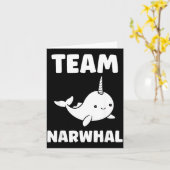 Kleine Süße Einfache Minimalistische Meereseinhorn Karte (Gelbe Blume)