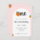 Kleine Süsse Einladung zum ersten Geburtstag (Vorne/Hinten)