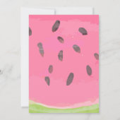 Kleine Süße Eins in Melon Watermelon Einladung (Rückseite)