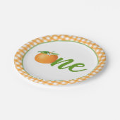 Kleine Süsse Erstgeburtsplatte - oder Kariert Pappteller (Schrägansicht)