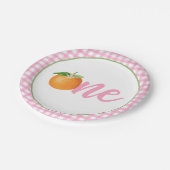 Kleine Süsse Erstgeburtsplatte - Pk Kariert Pappteller (Schrägansicht)