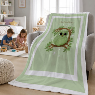 Kleine süße Eule Große Sherpa-Decke Sherpadecke
