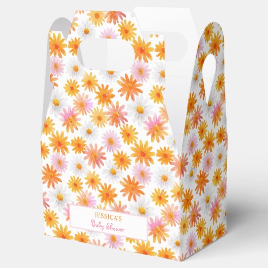 Kleine Süsse farbenfrohe Daisy Pattern Kinderdusch Geschenkschachtel (Geöffnet)