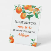 Kleine Süsse für Babydusche mit Kleingeld Sockelschild (Vorderseite)