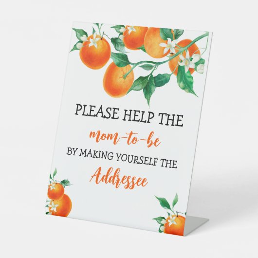 Kleine Süsse für Babydusche mit Kleingeld Sockelschild (Vorderseite)