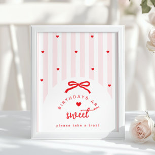 Kleine Süße Geburtstage sind süße kokette Schleife Poster