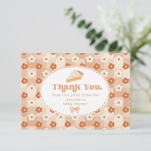Kleine Süsse Geschlechtsneutrale Babydusche Dankeskarte (Stehend Vorderseite)