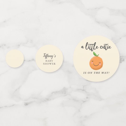 Kleine Süsse Geschlechtsneutrale Babydusche Konfetti (Rückseiten)