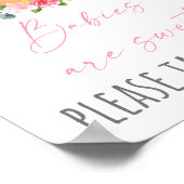 Kleine Süsse Girl Baby Dusche Leckereien Unterschr Poster (Ecke)