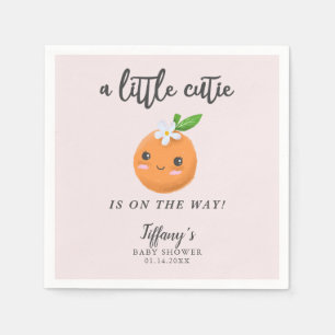 Kleine Süsse Girl Babydusche Clementine Serviette
