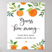 Kleine Süsse Grün Blütenschätze wie viele Zeichen Poster (Vorne)