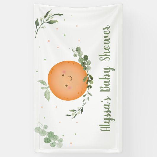 Kleine Süsse Grüne Kinderdusche Banner (Vertikal)