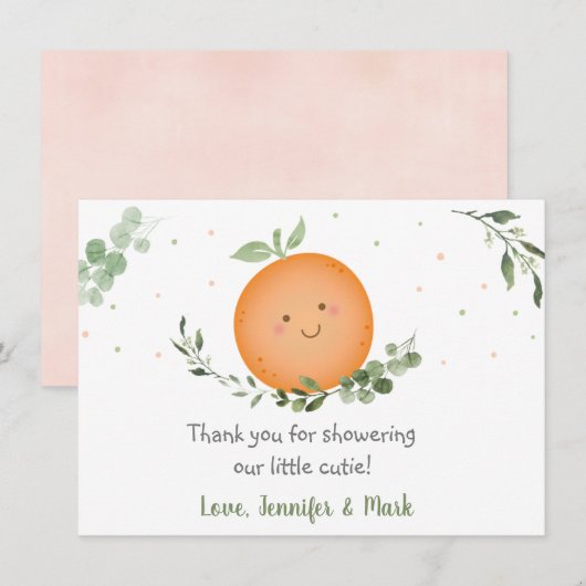 Kleine Süsse Grüne Kinderdusche Danke (Vorne/Hinten)