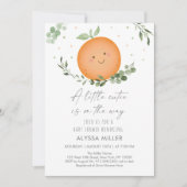 Kleine Süsse Grüne Kinderdusche Einladung (Vorderseite)