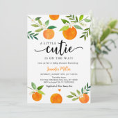 Kleine Süsse Grünpflanzen BläserBaby Dusche Einladung (Stehend Vorderseite)