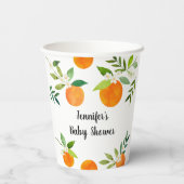 Kleine Süsse Grünpflanzen BläserBaby Dusche Pappbecher (Rückseite)