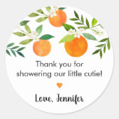 Kleine Süsse Grünpflanzen BläserBaby Dusche Runder Aufkleber (Vorderseite)