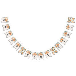 Kleine Süsse-Happy-Baby-Duschbanner Orange Wimpelkette