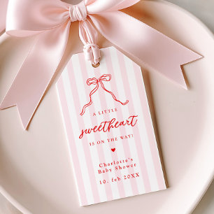 Kleine Süße Herz Baby Shower Geschenkanhänger