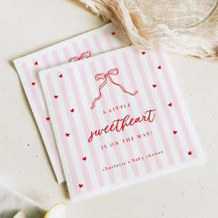 Kleine Süße Herz Baby Shower Serviette