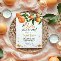 Kleine Süsse ist auf dem Weg Baby Dusche Einladung