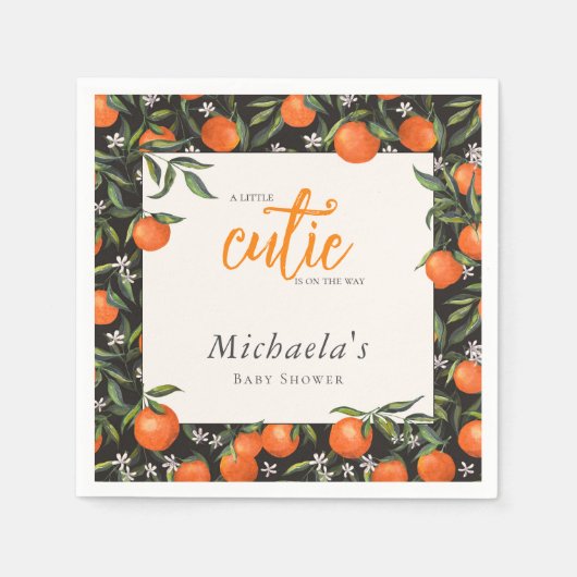 Kleine Süsse ist auf dem Weg Baby Dusche Serviette (Vorderseite)