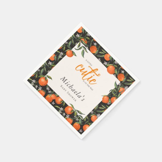 Kleine Süsse ist auf dem Weg Baby Dusche Serviette (Ecke)