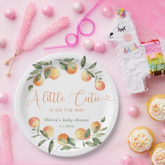 Kleine Süsse ist auf dem Weg Babydusche Pappteller (Party)