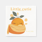 Kleine Süsse ist auf dem Weg Babydusche Serviette (Vorderseite)