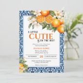 Kleine Süsse ist auf dem Weg zu einer bestellbaren Einladung (Stehend Vorderseite)