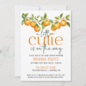 Kleine Süsse ist auf dem Weg zu einer Kinderdusche Einladung (Vorderseite)