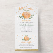 Kleine Süsse ist auf dem Weg zur Babydusche All In One Einladung (Innen Boden)