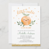 Kleine Süsse ist auf dem Weg zur Babydusche Einladung (Vorderseite)